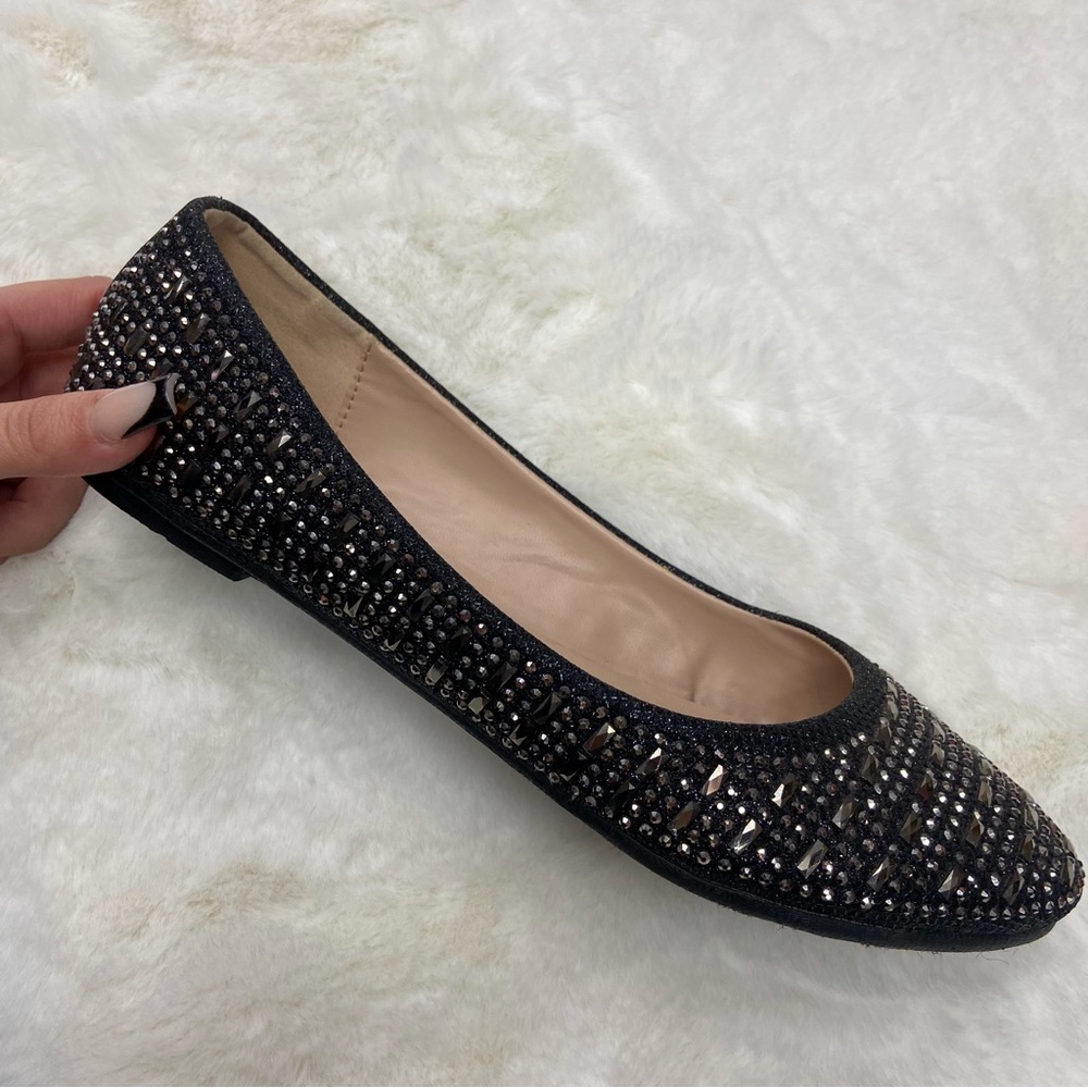 Sparkly rhinestone flats